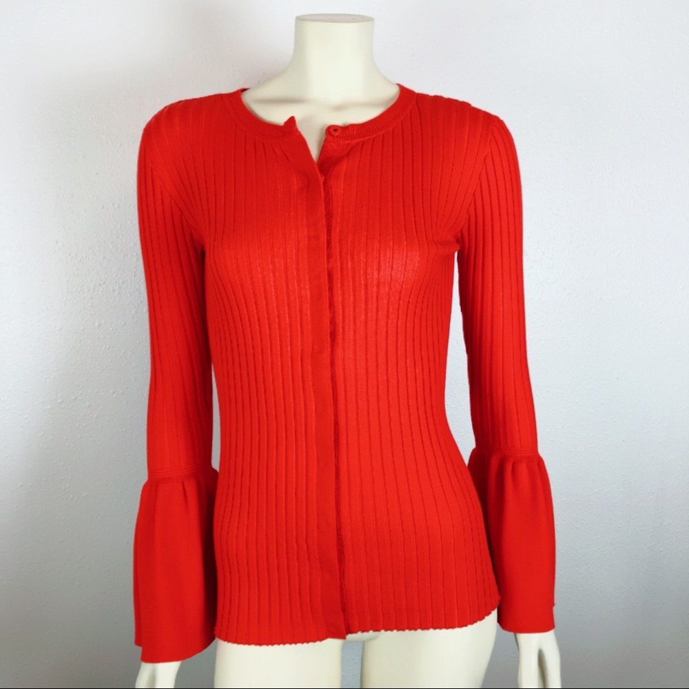 Cabi #5285 Trumpet Bell Sleeve Cardigan Size XS - Picture 2 of 8